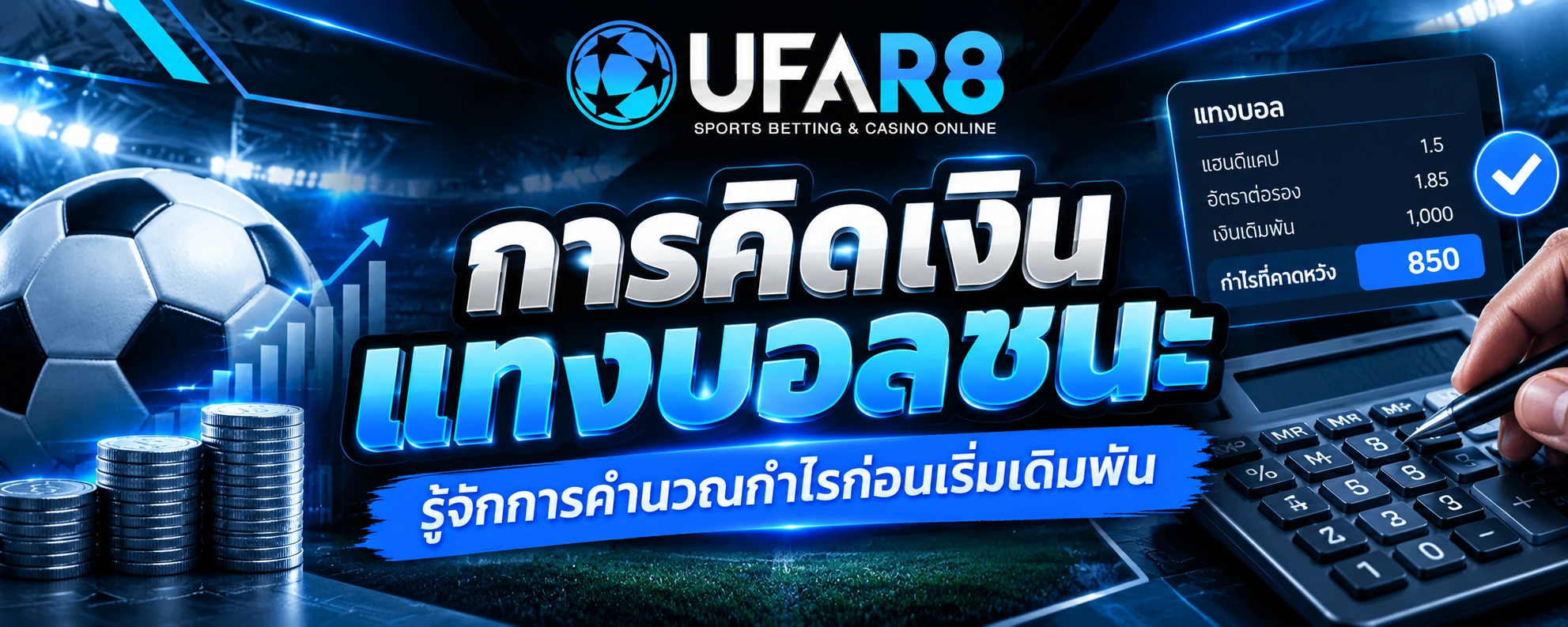 การคิดเงินเมื่อแทงบอลชนะ