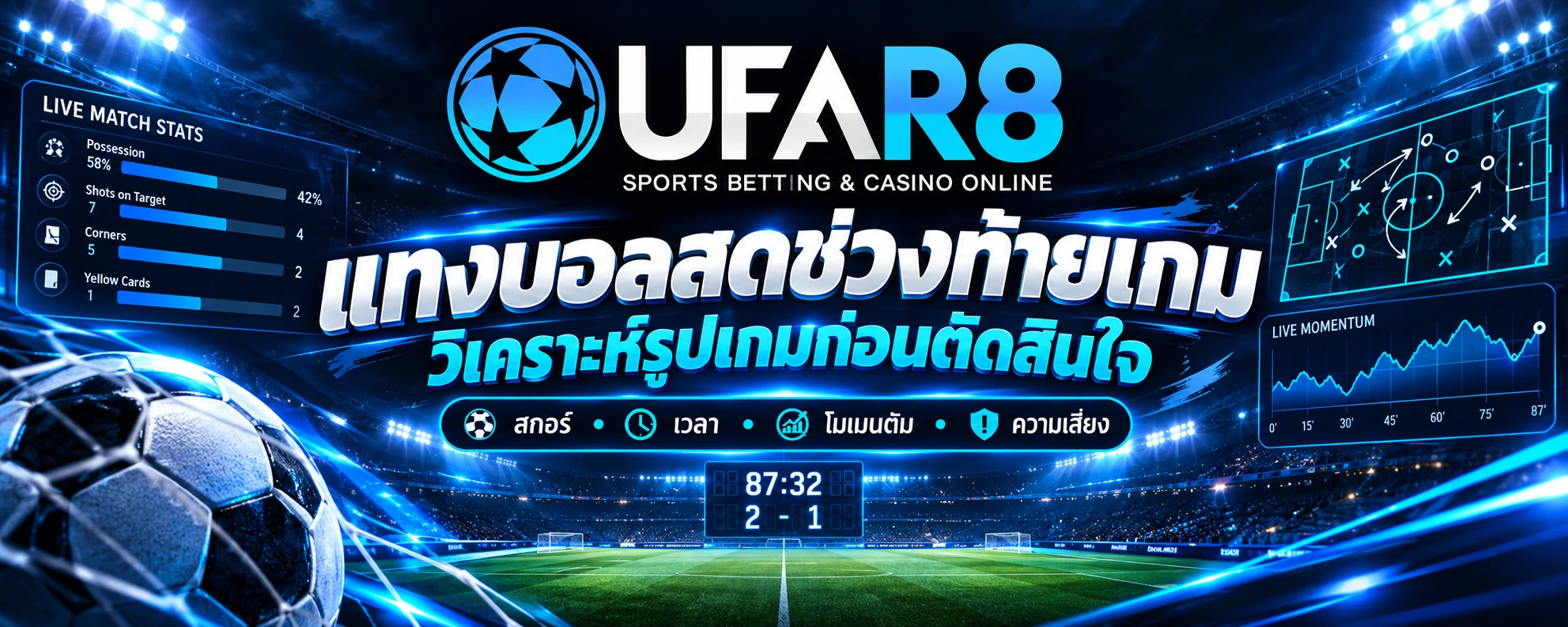 วิธีแทงบอลสด ช่วงท้ายเกม